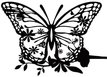 TPone Piquets en métal pour arbre de jardin, papillon noir, 38,1 cm, décoration papillon en métal, silhouette de papillon extérieur, piquets artistiques pour jardin, cour, arbre, pelouse, terrasse