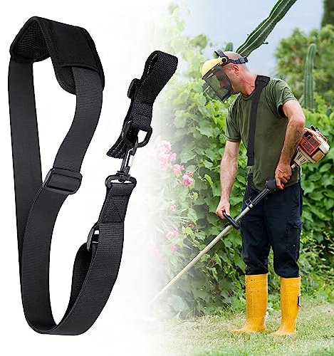 Strimmer Harness Harness for a Strimmer Shoulder Strap Trimmer Harness Strap String Trimmer Single Shoulder Harness Strap Pad Strap Quick Release for Brushcutter Strimmer Compatible Most Grass Trimmer
