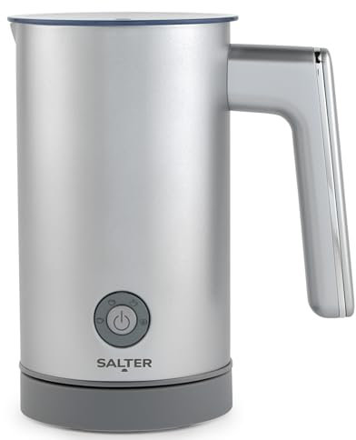 Salter EK6359MMS Aspen Milk Frother – 4 in 1 Electric Milk Steamer, Hot & Cold Milk Foamer, Strix Temperature Controls, Coffee, Cappuccino, Latte, 150ml Frothing Capacity/300ml Heating Capacity, 500W