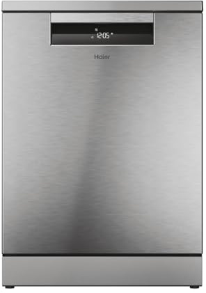 Haier I-Pro Shine Serie 7 Lavastoviglie a Libera Installazione 60 cm, 14 Coperti, 10 Programmi, Classe A, Lavaggio Flex Zone, App hOn + AI, AxLxP 85x 59,7x59,8 cm, Stainless Steel- XF 4A4M4PDX