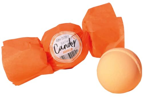 Senso Naturale Fizzing Bubble Bath Bomb with Orange Fragrance for Soft, Hydrating Skin, Relaxing Muscles & Mind, Dermatologically Tested, Vegan & Natural Bath Bomb for Kids & Adults, 110g