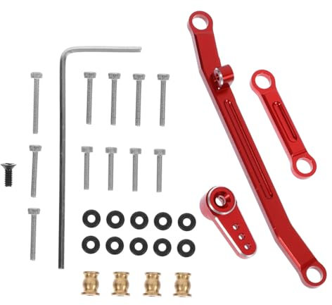 PHENOFICE 1 Juego De Barra De Dirección De Metal para Coche De Control Remoto, Barra De Dirección para Coche De Control Remoto, Piezas De Coche De Control Remoto, Kit De Barra De Dirección