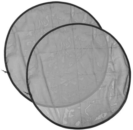 Garneck 2pcs Rain Barrel Net Cover Mesh Cover for Water Collection Barrel Drawstring Dust and Leaf Guard