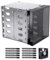 Stainless Steel Hard Drive Cage 5.25 To 3.5 Rack For Computer Hard Driver Tray Rack With Fan Space