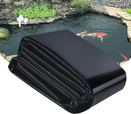 Rytgdxss bache Bassin epdm, 4x5m,bache Bassin en PVC Noir de qualité supérieure bâche, Flexible Durable, pour Bassin Convient pour Les étangs, Les biotopes, Les piscines Naturelles