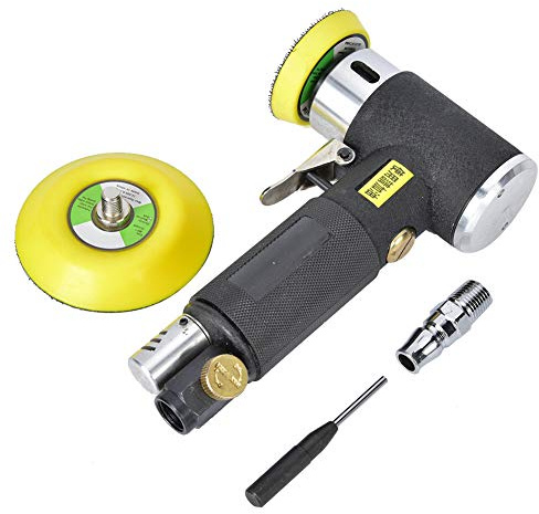 Pneumatic Sander Light Weight Alloy Polishing Machine, 2 inch and 3 inch Disc Size - High Stability, Adjustable Speed, Ideal for Grinding and Waxing Tasks