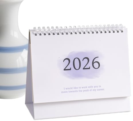 Calendario Da Scrivania 2026 Agenda Accademica, Carta Spessa, Rilegatura a