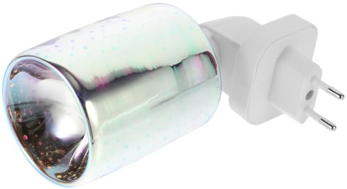 DECORNIJIA Calentador de Velas de Cristal 3D Enchufable Lámpara Aromática sin Humo para Aromaterapia Luz Decorativa para Hogar y Oficina Diseño Compacto y Fácil de Transportar
