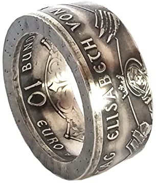 Münzring 10 Euro 2007 Elisabeth von Thüringen Silber 925er Größe 56 bis 74