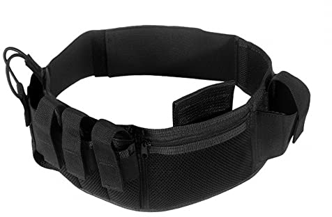 Taktische Bauchband Holster, Neopren Belly Band Holster mit Reißverschluss und Mehreren Taschen für verborgenes Tragen, Schwarz