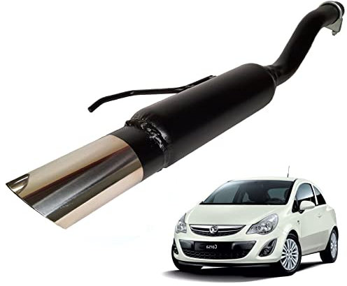 Performance Exhaust Back Box Rear Silencer Black | Fits Vauxhall Corsa D 2006- onwards - Direct Fit