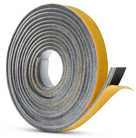 Flatro 5.2M Surface Mounted Self Adhesive Intumescent Seal Strip for Fire, Smoke, Draft and Insect Protection (1, Grey)