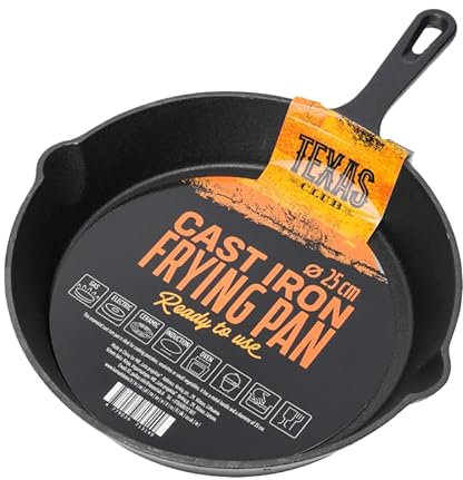 TEXAS CLUB sartén de hierro fundido, 20 cm, ideal para inducción