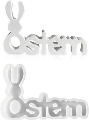Diyxisk Stampi in Silicone per Resina, Stampi Silicone per Candele, 3D Coniglietti Pasquali, Gesso per Stampi, Utilizzato per Realizzare Rilievi in Gesso, Ornamenti in Resina (Tipo A)