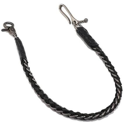 QWWQYDY Cadena Cadena for pantalones de cuero genuino, llavero de motociclista, billetera for jeans hecha a mano, accesorios de ropa for hombre.