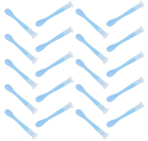 FRCOLOR Lot de 20 Outils Applicateurs de Lentilles de Contact Ventouse Réutilisable Bleue, Perche Portable Hygiénique pour Retrait et Insertion, Accessoires Indispensables pour