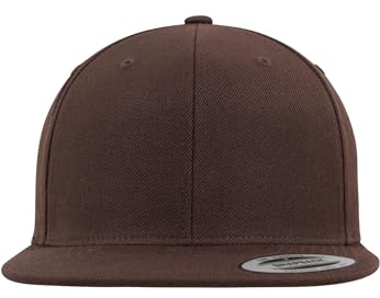 Flexfit Classic Snapback Cap, Mütze Unisex Kappe für Damen und Herren, One Size, Farbe brown
