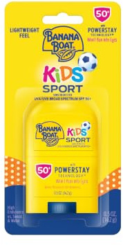 Banana Boat Kids Sport Broad Spectrum Sunscreen Stick with SPF 50, 0.5 Ounce