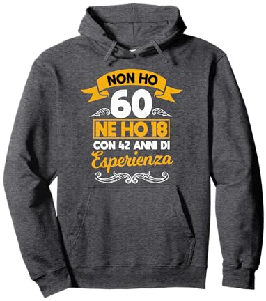 Vintage Regalo 60 Anni Compleanno Donna Uomo Felpa con Cappuccio