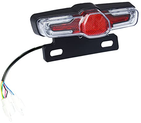 popyes Feu Arrière Vélo électrique 36V 48V 60V Lampe Arrière Étanche LED Feu Arrière d'avertissement de Conduite de Nuit Accessoires de Cyclisme avec Clignotant