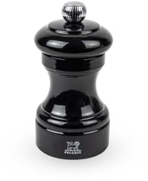 Peugeot - Bistro 10 cm Salt Mill - Classic Salt Grinder - Made with PEFC Certified Wood - Lifetime Guaranteed Mechanism - Made in France - Bistrorama - Black Colour