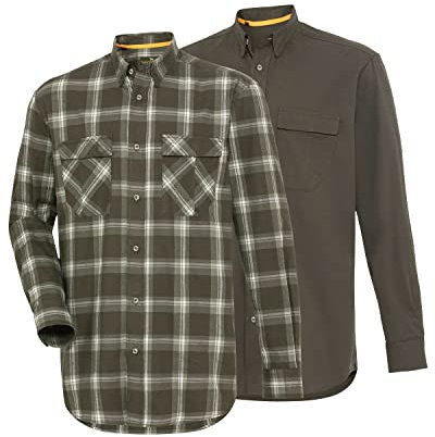 Parforce 2er-Set Jagdhemd Oliv/Oliv kariert L