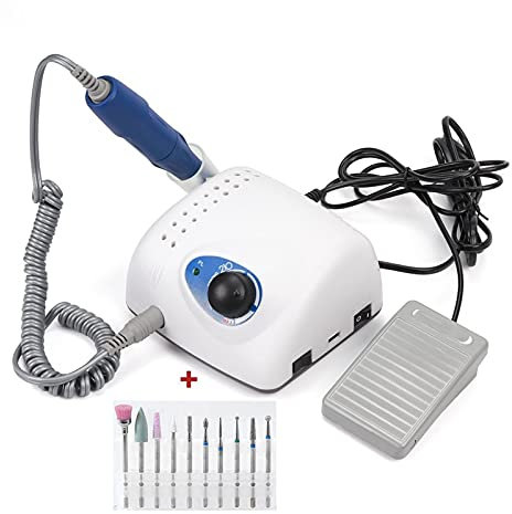 Taladro de uñas eléctrico 65W Taladro de uñas eléctrico 35000rpm Cortadores de máquina para taladro de uñas Fresadora de manicura Máquina de pulido de uñas Lima de uñas Herramienta de arte d