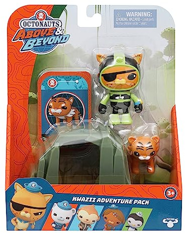 Octonauts 61100 Above & Beyond - Figura de Juguete de Lujo | Paquete de Aventura Kwazii | Misiones recreativas, Verde