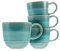 CreaTable, 21513, Serie Yuki, 4-teiliges Geschirrset, Kaffeebecherset aus Steinzeug, spülmaschinen- und mikrowellengeeignet, Made in Portugal
