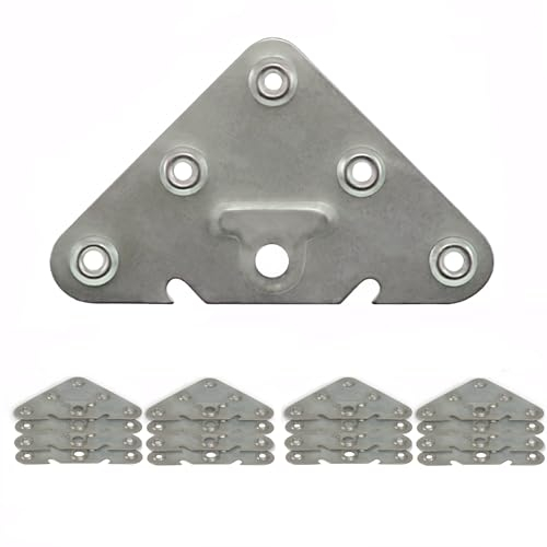 16x escuadras metálicas, placas de refuerzo traseras, unión y fijación, para muebles armarios estanterias cómodas marcos.