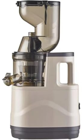 Máquina exprimidora de masticación, canal de alimentación de 80 mm, fácil de limpiar, máquina extractora de jugo fresco y saludable con alto rendimiento de jugo, con cepillo, exprimidor centrífugo