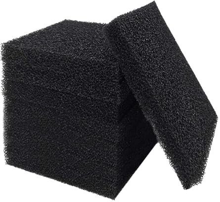 Silkwish 8 Stück Aquarium Filterschwamm, Aquarium-Filter Schwamm, Aquarium Schwämme, Hochdichte Biochemische Baumwolle für Süß- und Meerwasseraquarien, 95x95x25mm-10PPI, Aquarium Passend