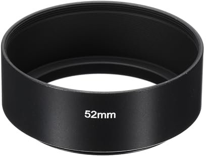 PATIKIL 52mm Lens Hood, Standard Focus Frosted Surface Anti-reflective Inside Hood for Camera Lens, Black for Nikon, for Fujifilm, for Pentax, for Leica