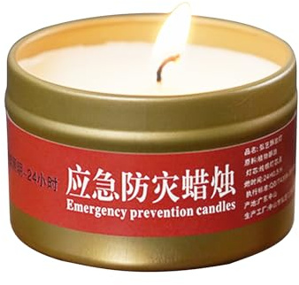 Genérico Vela de Tormenta - Velas Sin para Apagones | En Lata Portátil Duradera 20 Horas de Combustión para Exteriores Senderismo Supervivencia Interior Suministros Hogar