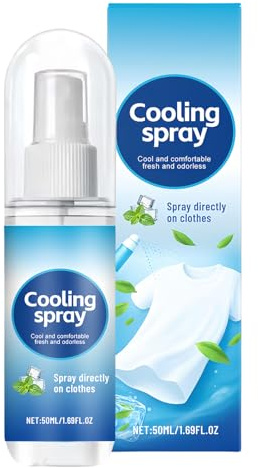 Cool Down Spray – Kühlspray für Kleidung, Multi-Scenario, Multi-Fabric 50 ml, nicht fettende, beruhigende Flüssigkeitslösung für Laufen, Fitnessstudio, Workout, Camping, Herren, Damen, Sportler