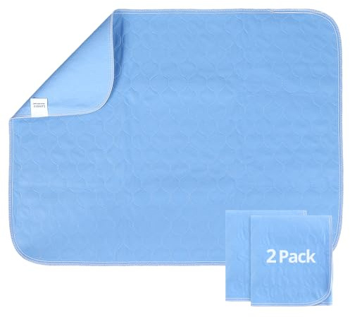Luvore 2pcs Empapadores Cama Adultos Lavables 70x90cm, Impermeable Reutilizable Absorbente, Empapadores Bebe y Adulto