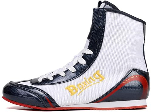 Hiuzylqx Scarpe Boxe Uomo, Pugilato Scarpe da Wrestling Professionali per Sollevamento Pesi, Bodybuilding Palestra e Stivali da Allenamento Sportivo