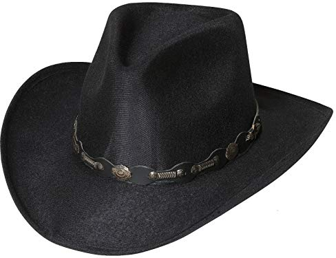 Stars und Stripes Wollhut Westernhut Country Filzhut Damen Herren Outdoor »Atlanta« Schwarz Gr.53