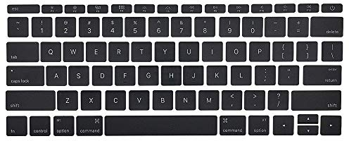 MMOBIEL - Juego Completo de Teclas de Repuesto para Teclado Americano Compatible con MacBook Pro Retina 13 15 A1989 A1990 A1932 (Negro)