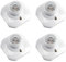 Akynite Portalampada da Plafoniera E27 a Vite, Portalampada da Parete/Muro con Attacco E27, AC 230V, Porta Lampada Quadrato Bianco, Base Supporto Plastica per Lampada da Garage Soffitto, set di 4