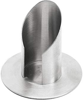 NKlaus Kerzenhalter 8cm hoch Kerzenhalter Kerzenständer für Kommunionkerze Ø 4cm Messingleuchter vernickelt Taufkerzen Stabkerzen 2830