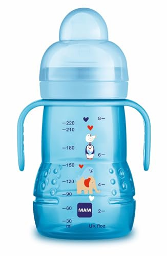 Istruzioni in Lingua Straniera MAM Bicchiere Trainer D114 Bicchiere da apprendimento per bambini dai 4 mesi in su, con tettarella antigroviglio e beccuccio in silicone ultra morbido, manici e cope