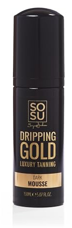 Dripping Gold Luxury Tanning Mousse – Hydrating Self-Tanner with Vitamin E & Hyaluronic Acid – Streak-Free, Deep Golden Glow – Lightweight, Fast-Absorbing & Long-Lasting – 150ml