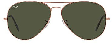Ray-Ban Sonnenbrille RB3025 AVIATOR LARGE METAL 920231 Unisex Farbe pink gold Glas Grün Größe 55 mm