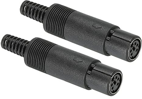 PATIKIL S-Vidéo DIN Mini Femelle Prise 5 Broche Signal Transmission pour TV, Lecteur DVD Paquet de 2