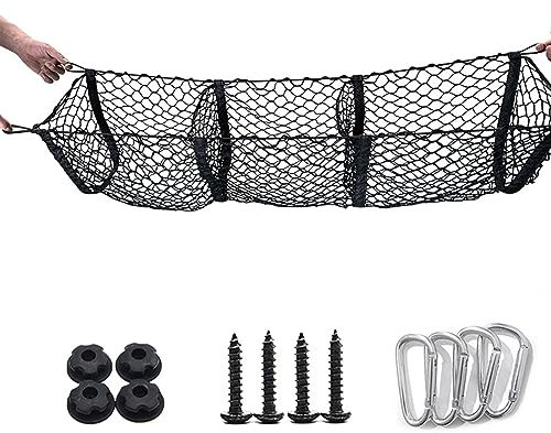LEIDIMUS Kofferraumumschlag-Stil Mesh-Frachtnetz, Umschlag-Stil Frachtnetz, Premium-Mesh-Elastischer Auto-Kofferraum-Organizer-Fahrzeugträger-Stauraum Für Auto-LKW-Camper RV,90 * 30CM