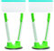 2-Piece Food Storage Bag Holder with 2-Piece Food Storage Bags, Sandwich Bag Holder, Food Bag Holder with Clip, Freezer Bag Holder (Green)