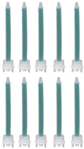 10 Stück Mischdüsen – Kunststoff-Mischdüse mit Doppelloch-Design, Spart Kleber – Eingebautes Gewinde, Verhindert Blockieren des Klebstoffs – Geflügel und Vieh. Geflügel- und