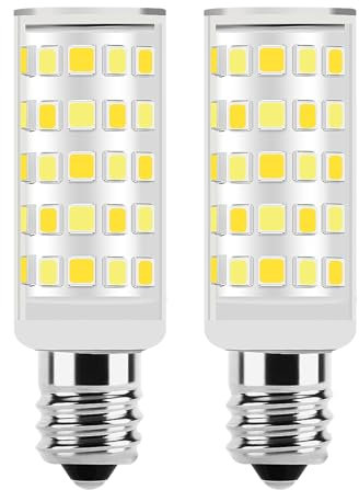 KUNKA E12 Edison LED-Glühbirnen 40 Watt Äquivalent -C7 Kandelaber, Sockel -4W 400lm für Kronleuchter, Deckenventilator, Tischlampe, Haushaltsgeräte -3 Farbtemperaturen (2Stück)