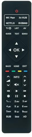 UHD-4X-500GB Télécommande remplacée Convient pour Freesat 4K Arris Models UHD-X/UHD-4X-500GB / UHD-4X-1000GB / UHD-4X-2000GB Set Top Boxes,No Need for Programming